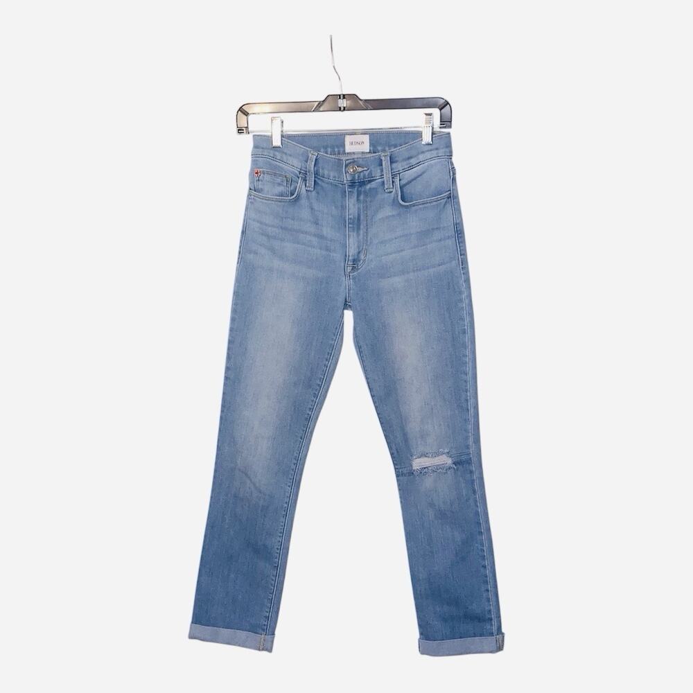 Hudson Blair High Rise Crop Straight Leg Jeans SZ 25